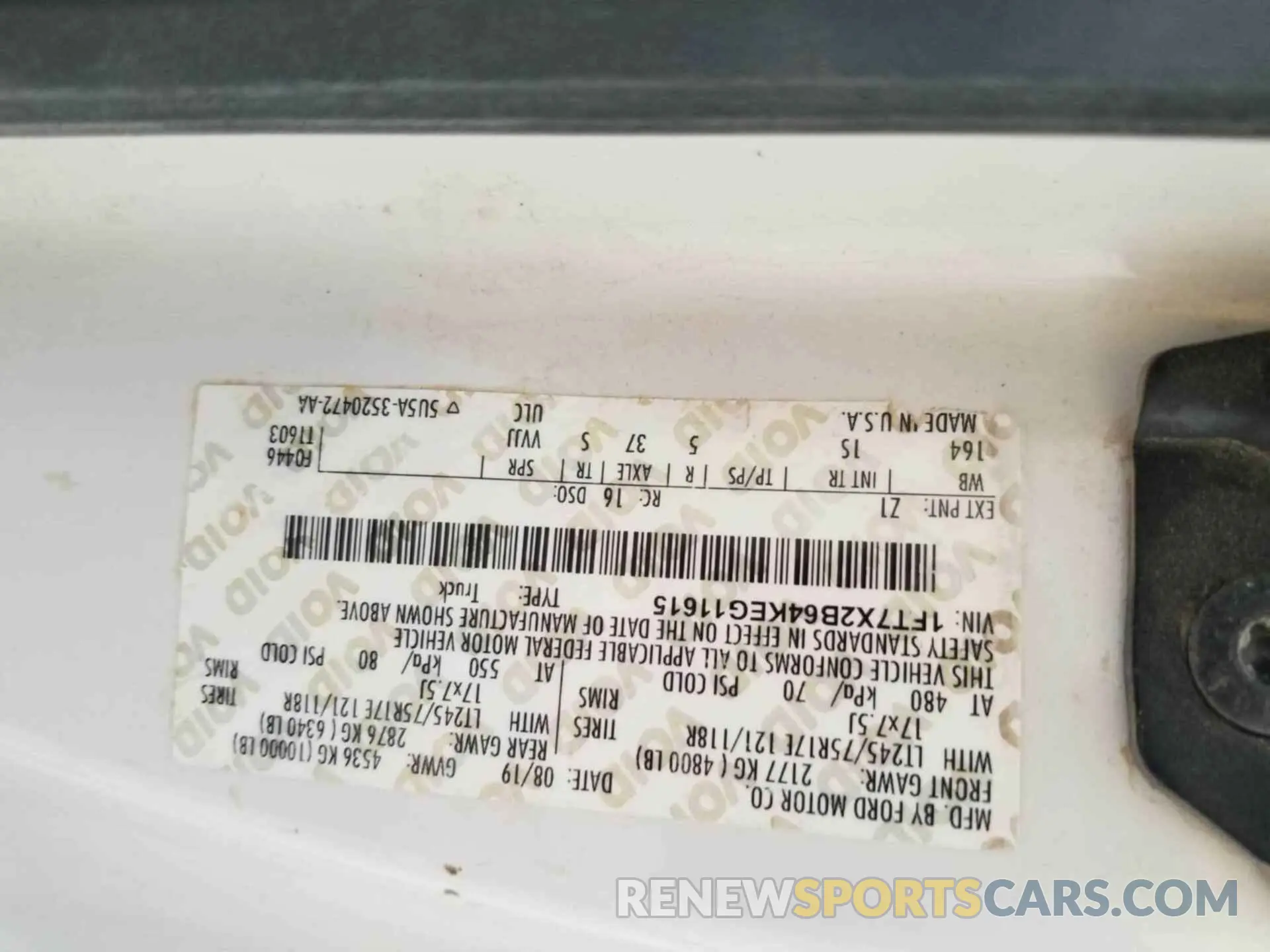 7 fotografías del automóvil dañado 1FT7X2B64KEG11615 FORD F250 2019
