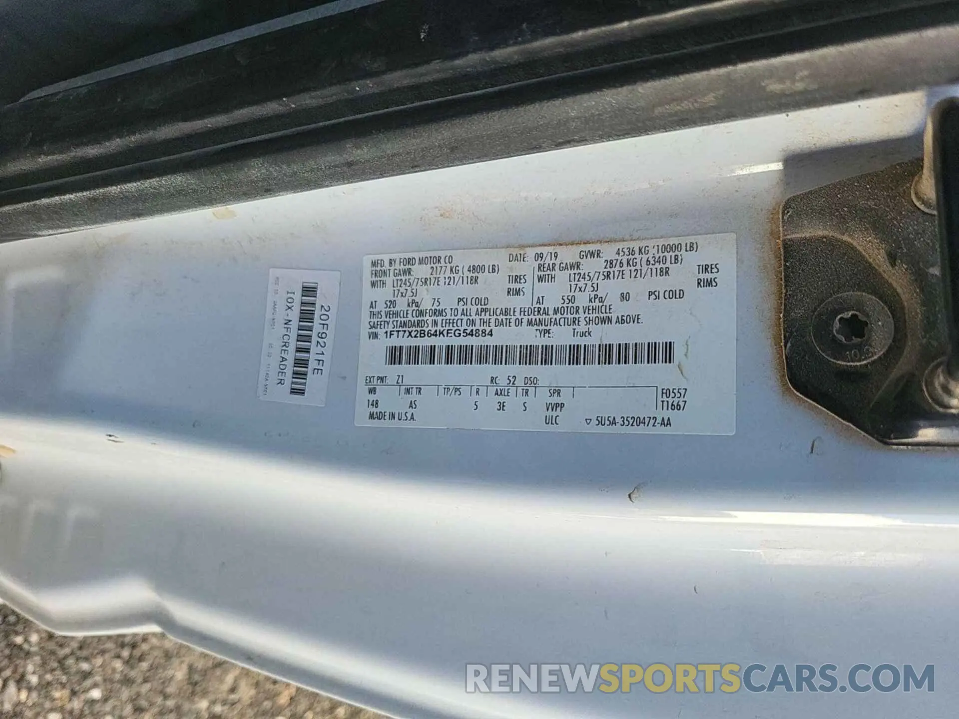 1 fotografías del automóvil dañado 1FT7X2B64KEG54884 FORD F250 2019