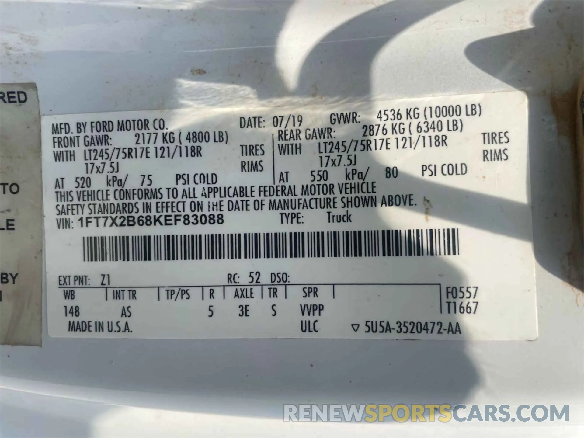 23 fotografías del automóvil dañado 1FT7X2B68KEF83088 FORD F250 2019
