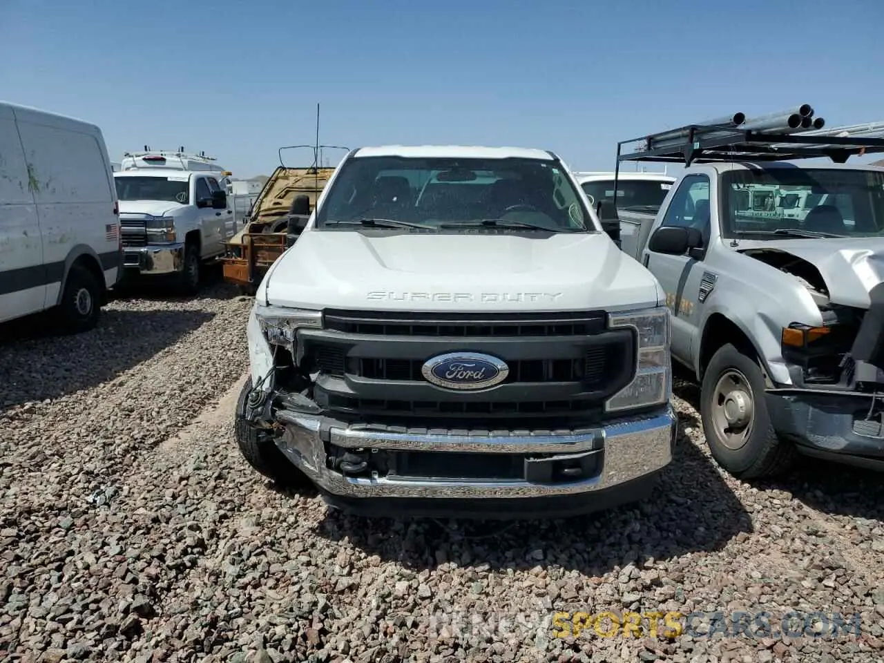 5 fotografías del automóvil dañado 1FT7X2A68MED96535 FORD F250 2021