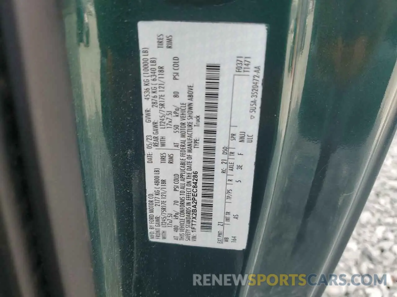 12 fotografías del automóvil dañado 1FT7X2BA2PEC84286 FORD F250 2023