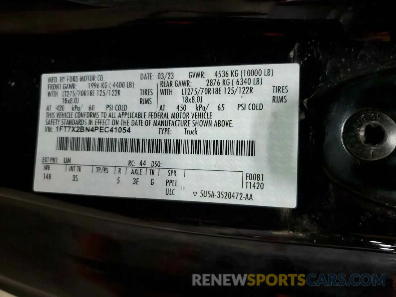 12 fotografías del automóvil dañado 1FT7X2BN4PEC41054 FORD F250 2023
