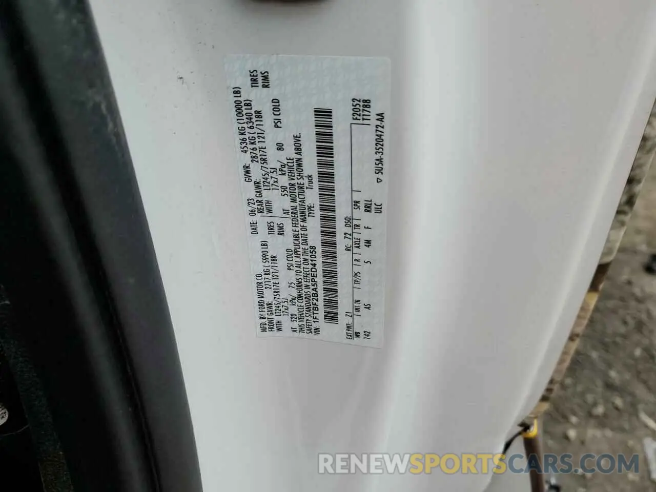 12 fotografías del automóvil dañado 1FTBF2BA5PED41058 FORD F250 2023