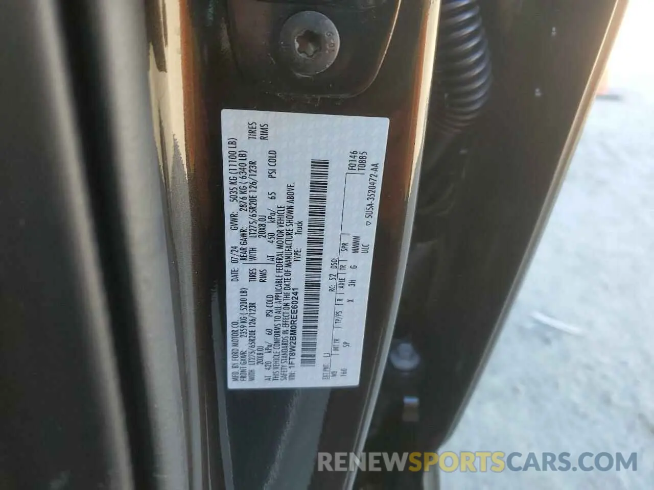 12 fotografías del automóvil dañado 1FT8W2BM0REE60241 FORD F250 2024
