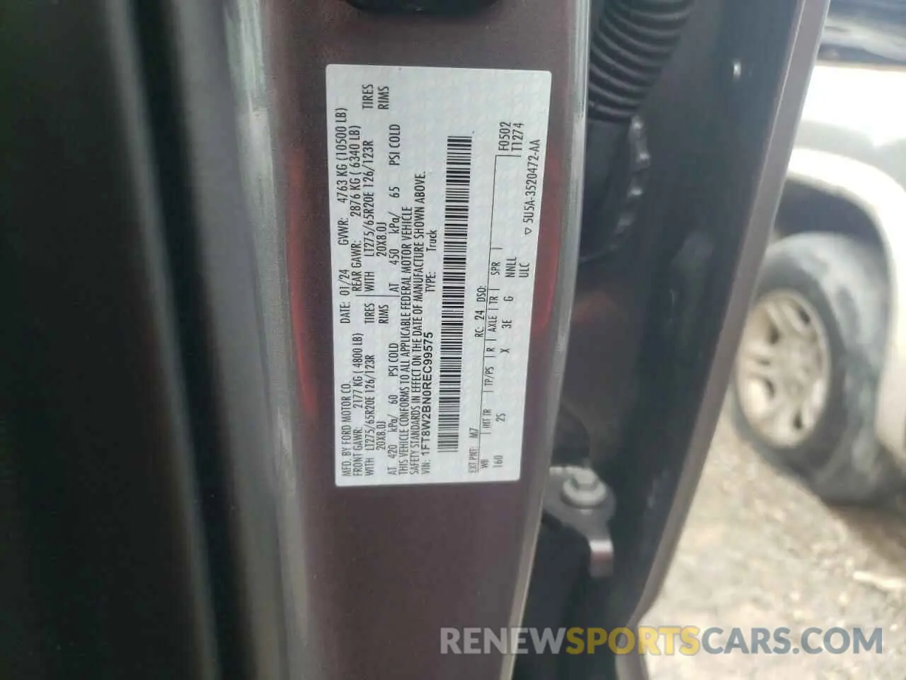 12 fotografías del automóvil dañado 1FT8W2BN0REC99575 FORD F250 2024