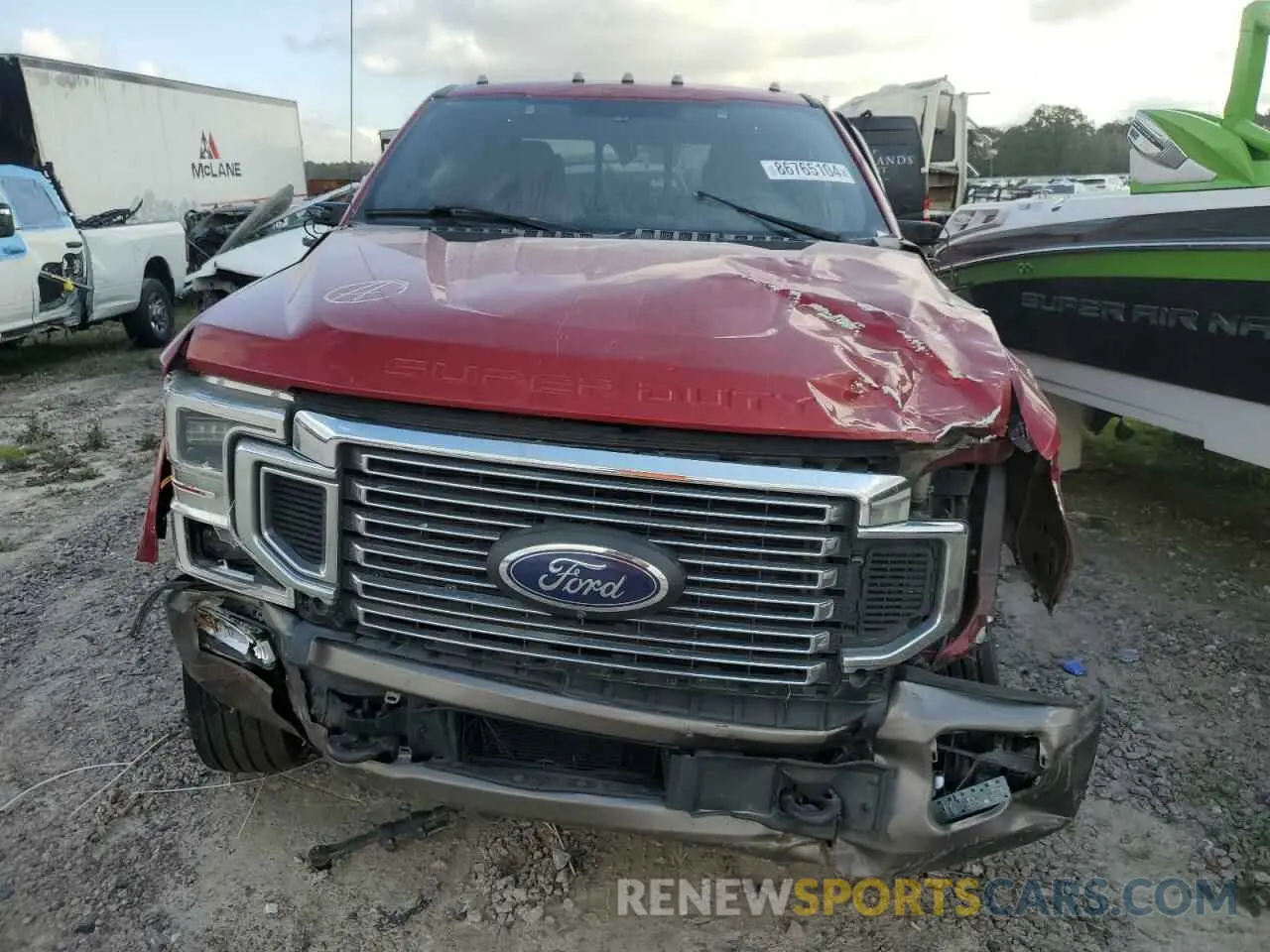 5 fotografías del automóvil dañado 1FT8W4DT5LEE73672 FORD F450 2020