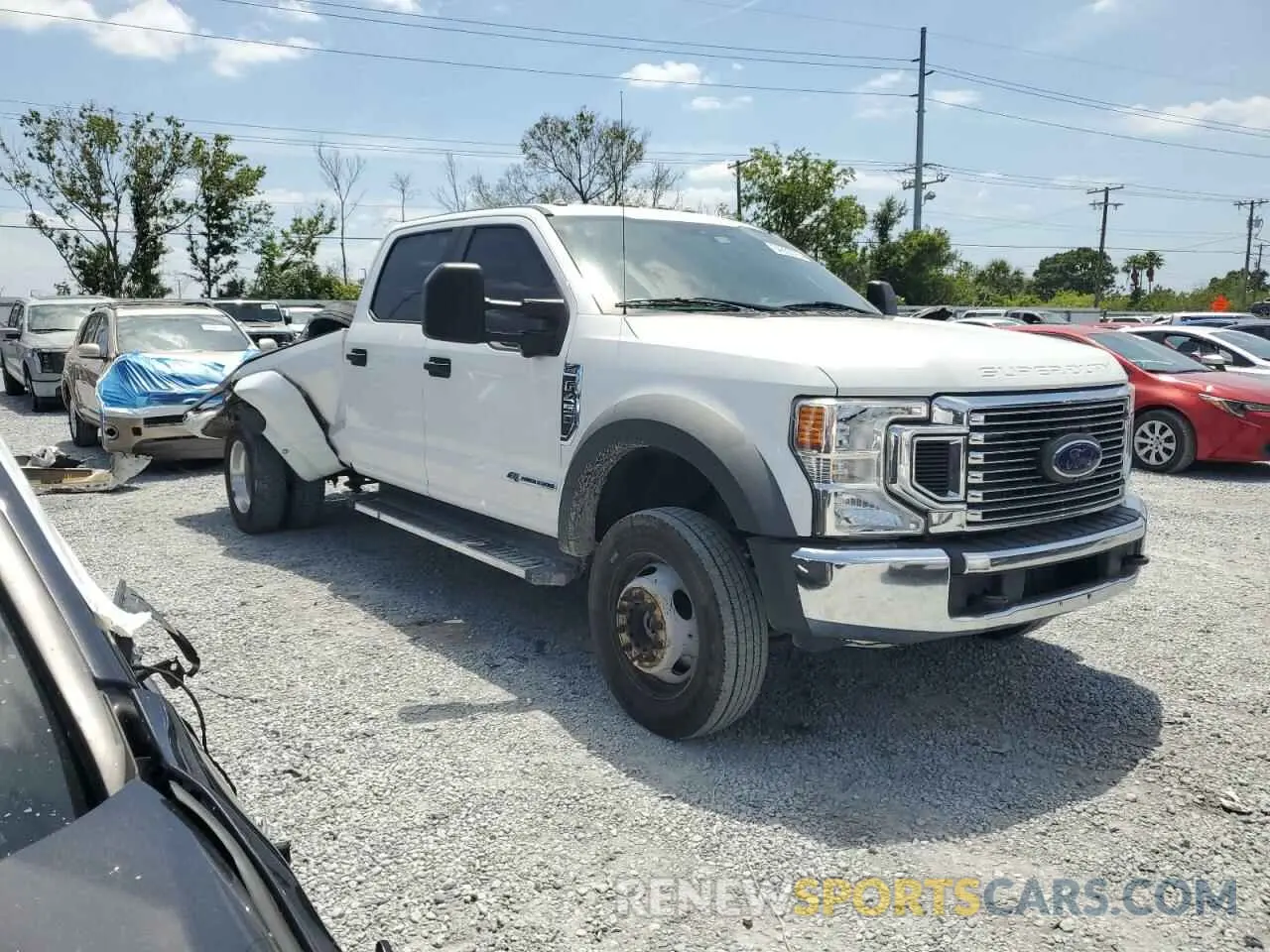 4 fotografías del automóvil dañado 1FT8W4DT5MEC57242 FORD F450 2021