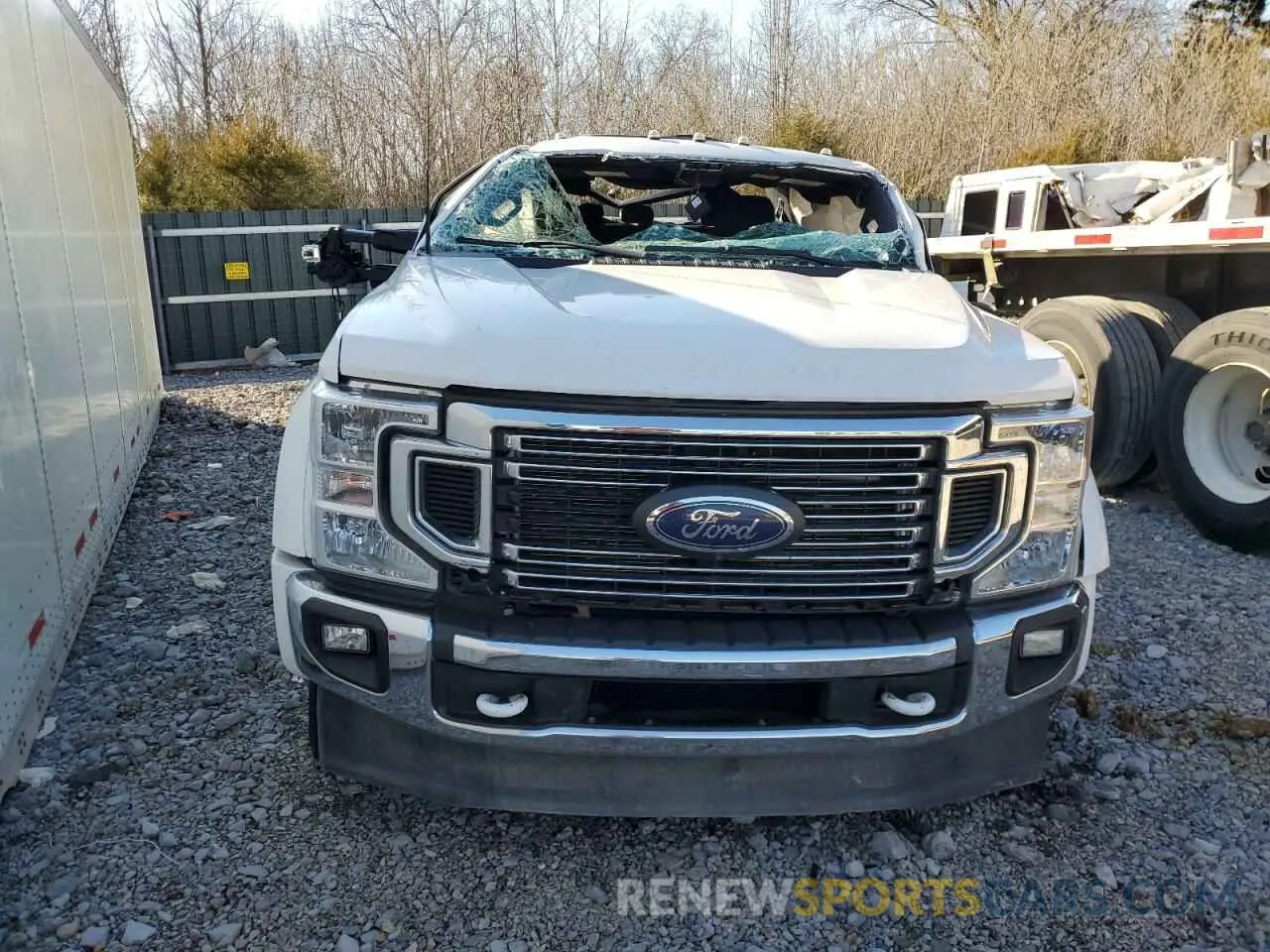 5 fotografías del automóvil dañado 1FT8W4DT3NEE16244 FORD F450 2022