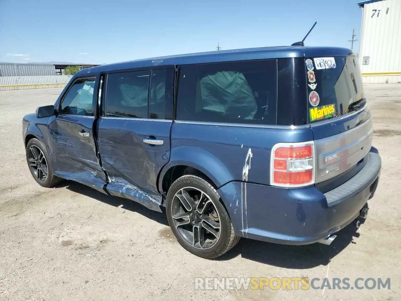 2 fotografías del automóvil dañado 2FMHK6D83KBA03648 FORD FLEX 2019