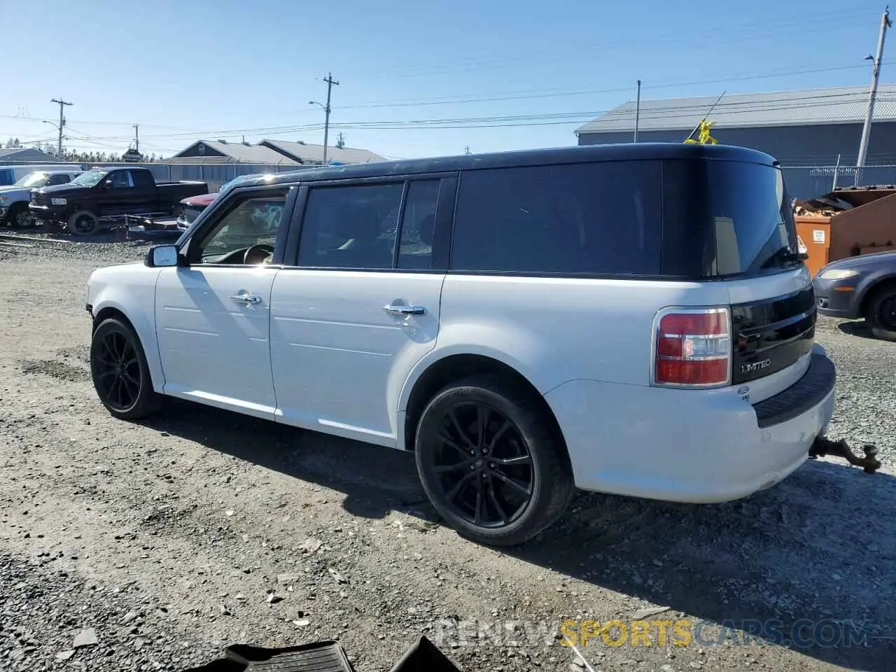 2 fotografías del automóvil dañado 2FMHK6D84KBA03383 FORD FLEX 2019