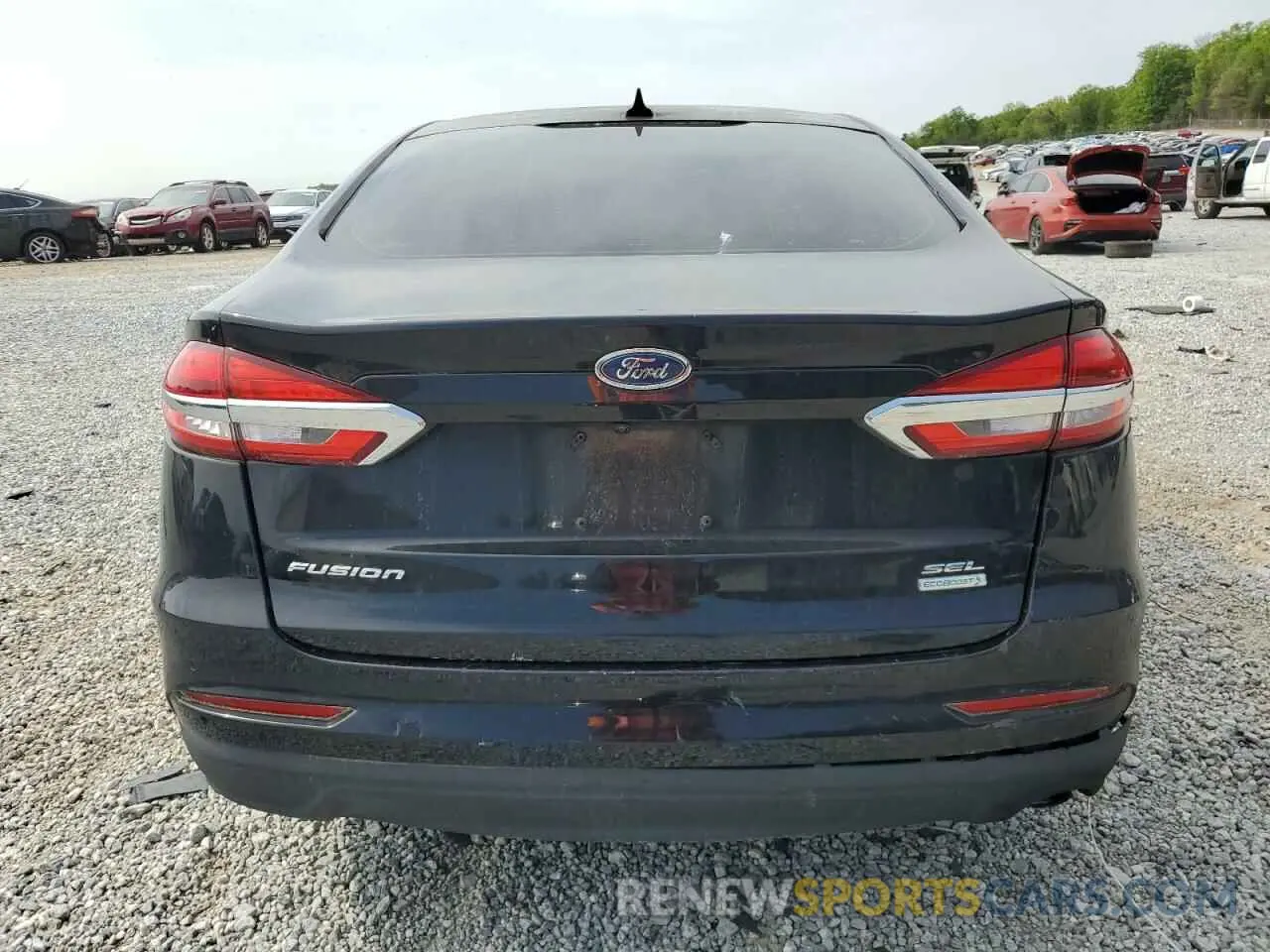 6 fotografías del automóvil dañado 3FA6P0CD3KR116452 FORD FUSION 2019