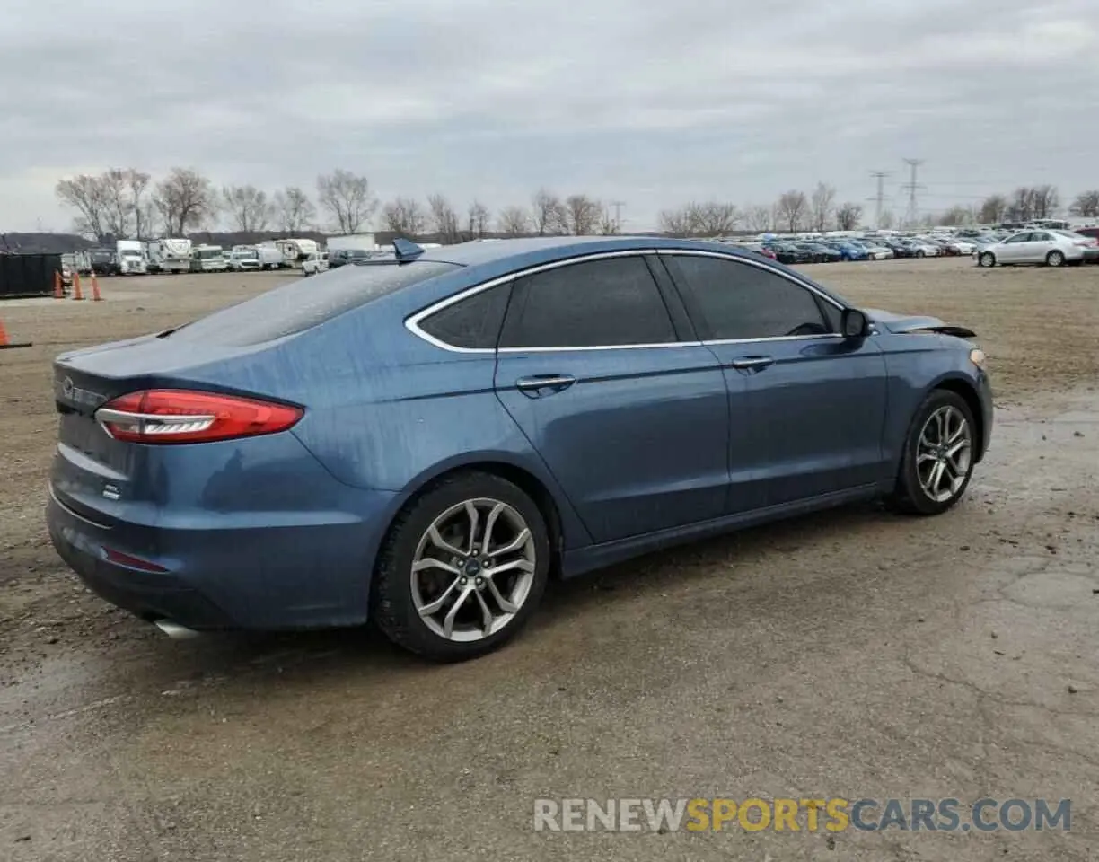 3 fotografías del automóvil dañado 3FA6P0CD6KR220076 FORD FUSION 2019