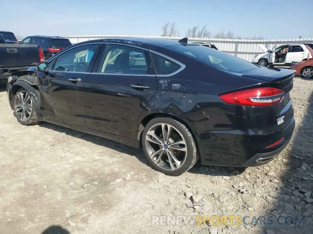 2 fotografías del automóvil dañado 3FA6P0D91KR124124 FORD FUSION 2019