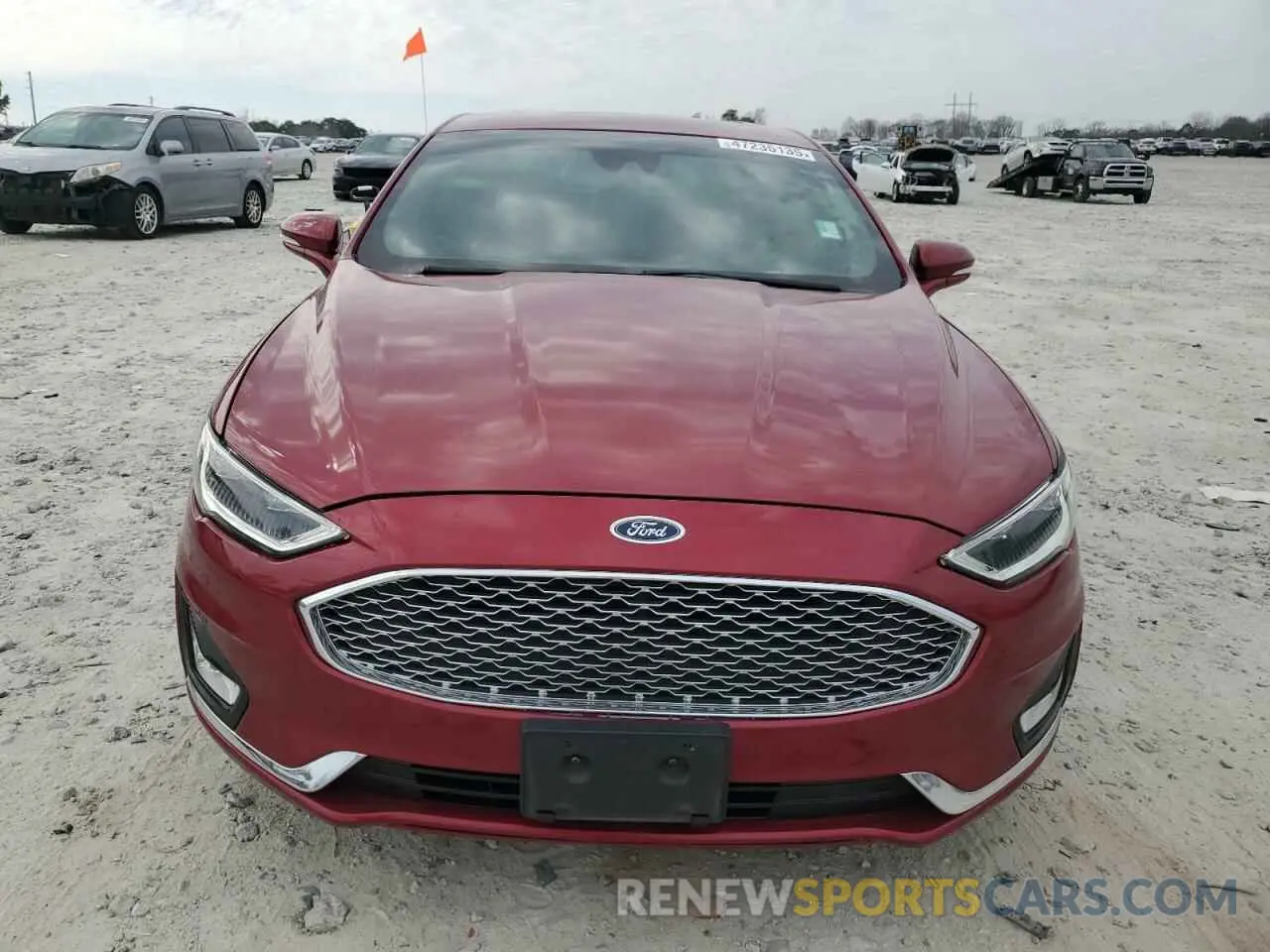 5 fotografías del automóvil dañado 3FA6P0D92KR153180 FORD FUSION 2019