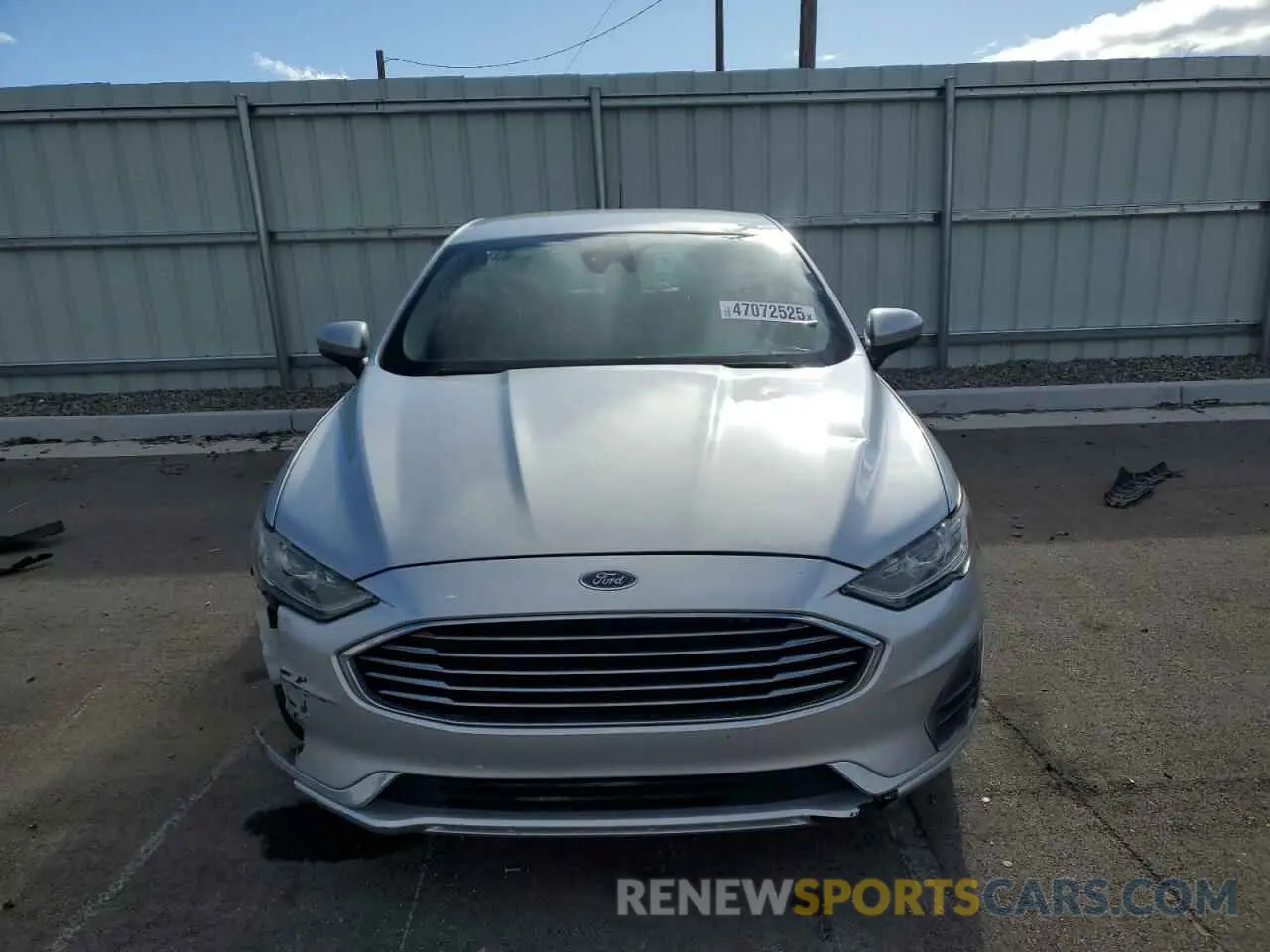 5 fotografías del automóvil dañado 3FA6P0G71KR104255 FORD FUSION 2019