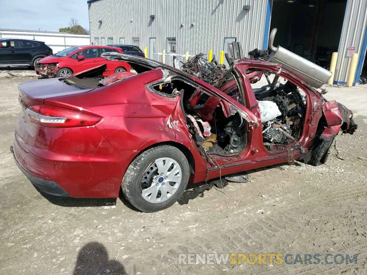 3 fotografías del automóvil dañado 3FA6P0G75KR129465 FORD FUSION 2019