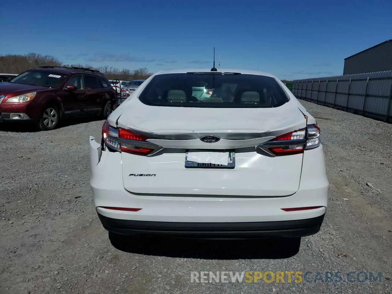 6 fotografías del automóvil dañado 3FA6P0G75KR280788 FORD FUSION 2019