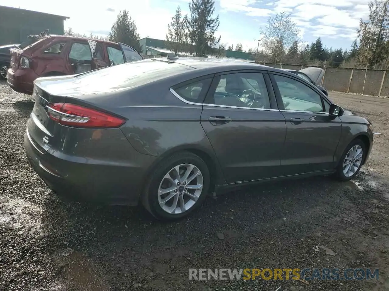 3 fotografías del automóvil dañado 3FA6P0HD0KR179453 FORD FUSION 2019
