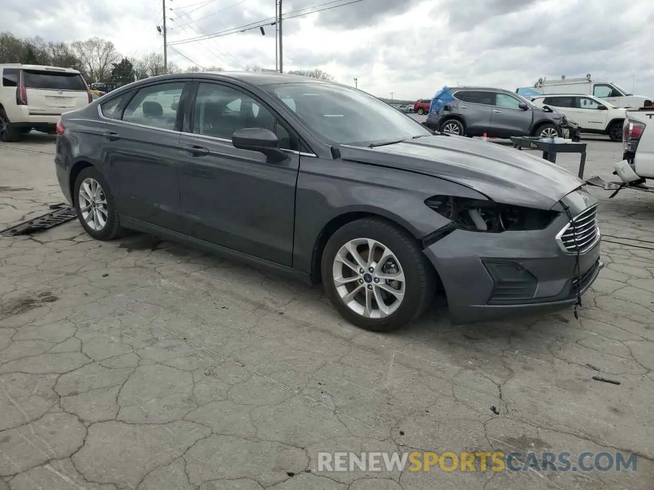 4 fotografías del automóvil dañado 3FA6P0HD2KR203476 FORD FUSION 2019