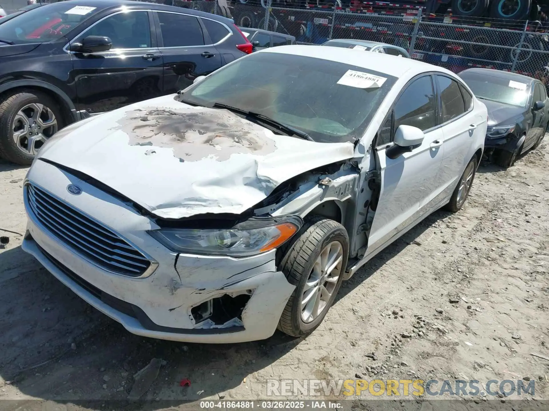 2 fotografías del automóvil dañado 3FA6P0HD3KR229648 FORD FUSION 2019