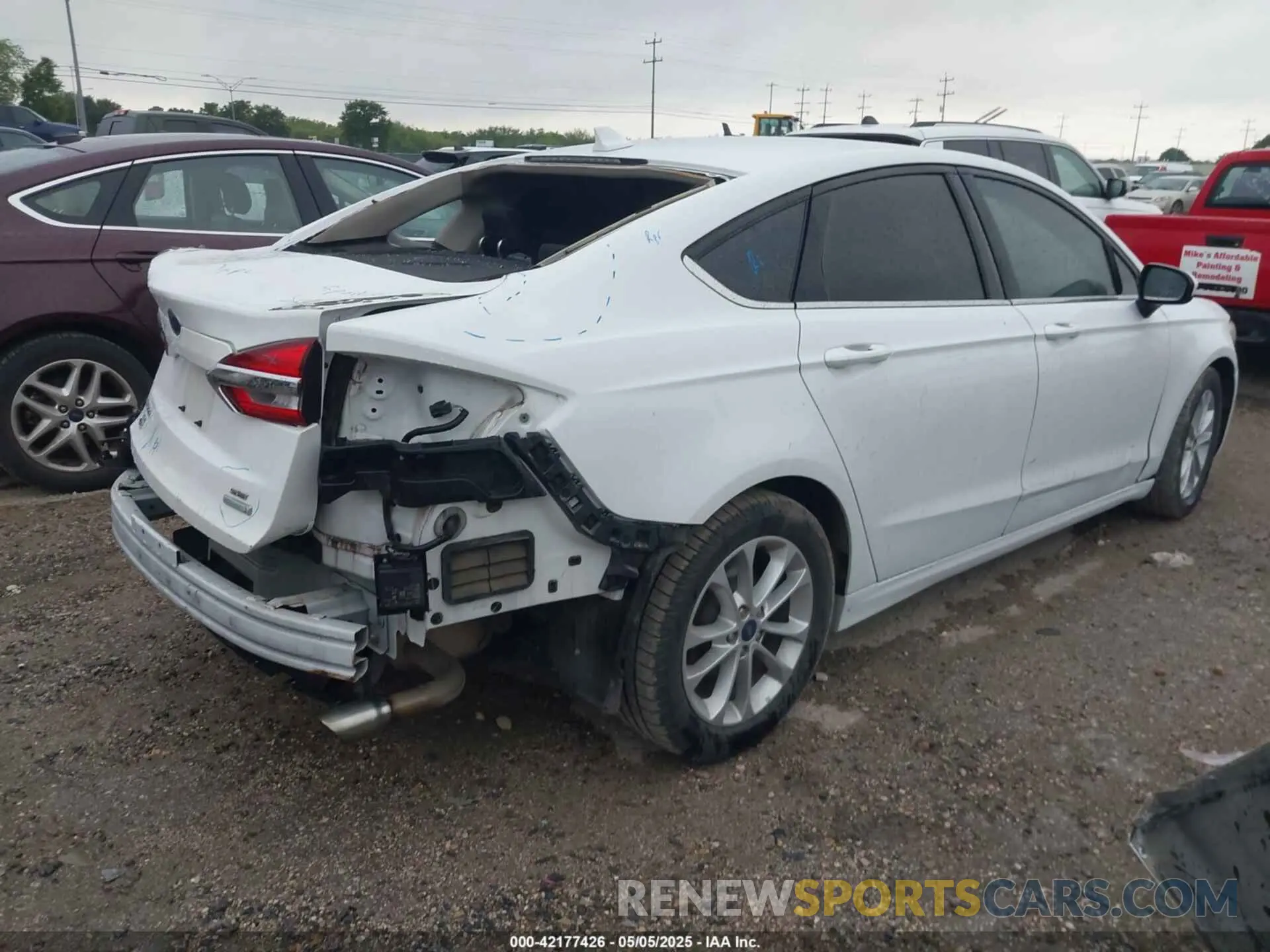 4 fotografías del automóvil dañado 3FA6P0HD7KR103180 FORD FUSION 2019