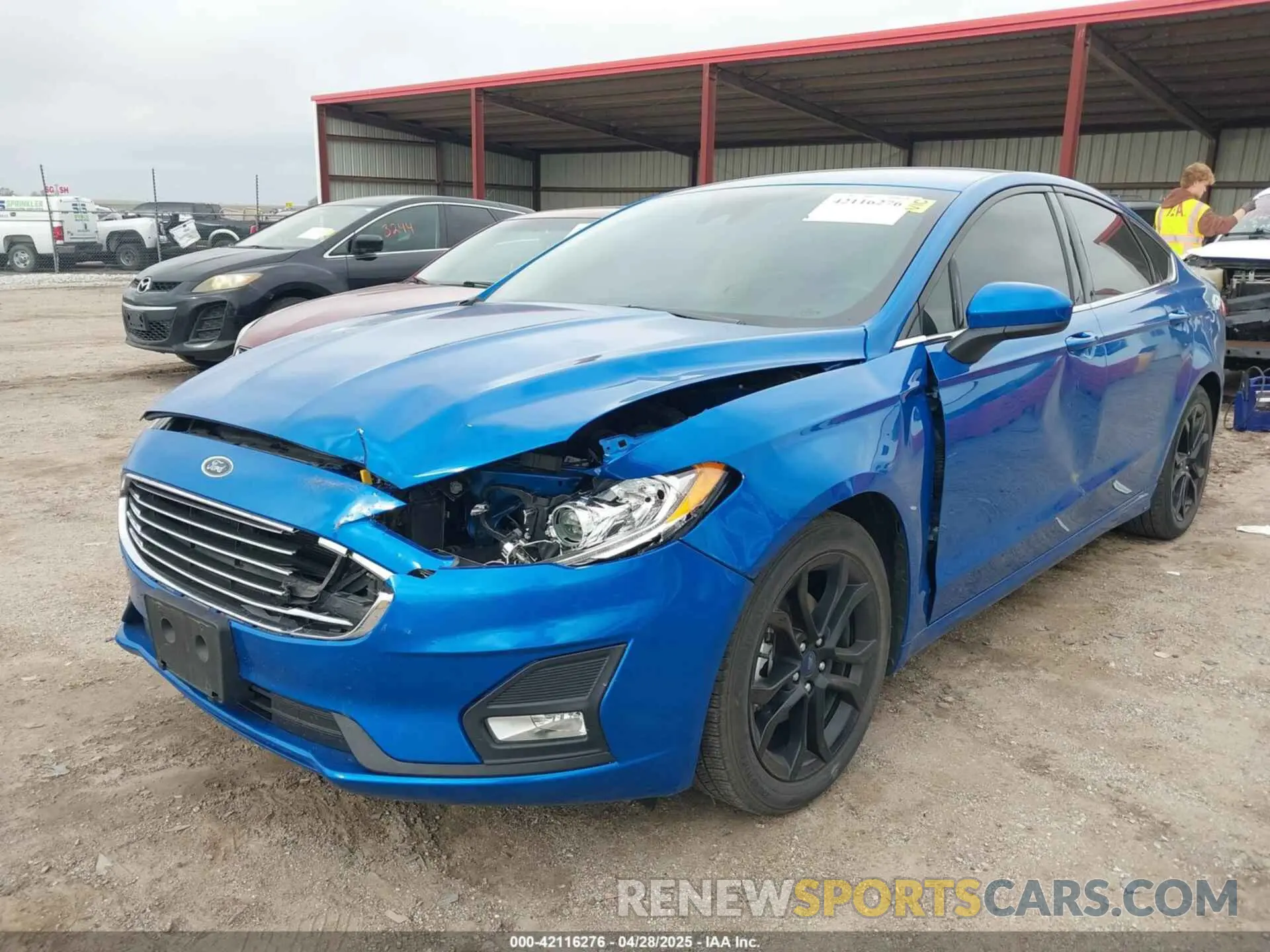 2 fotografías del automóvil dañado 3FA6P0HD8KR251595 FORD FUSION 2019