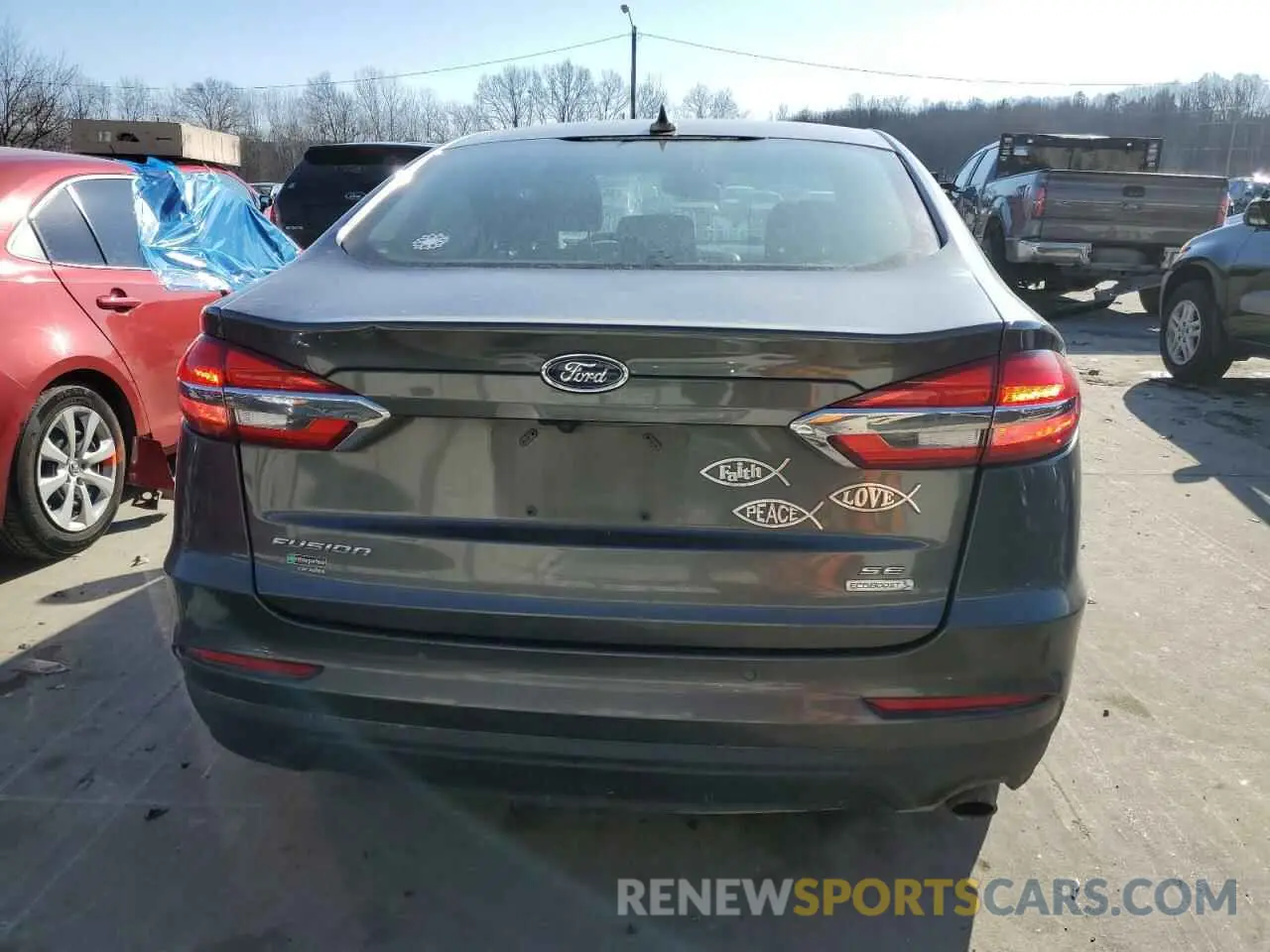 6 fotografías del automóvil dañado 3FA6P0HD9KR151179 FORD FUSION 2019