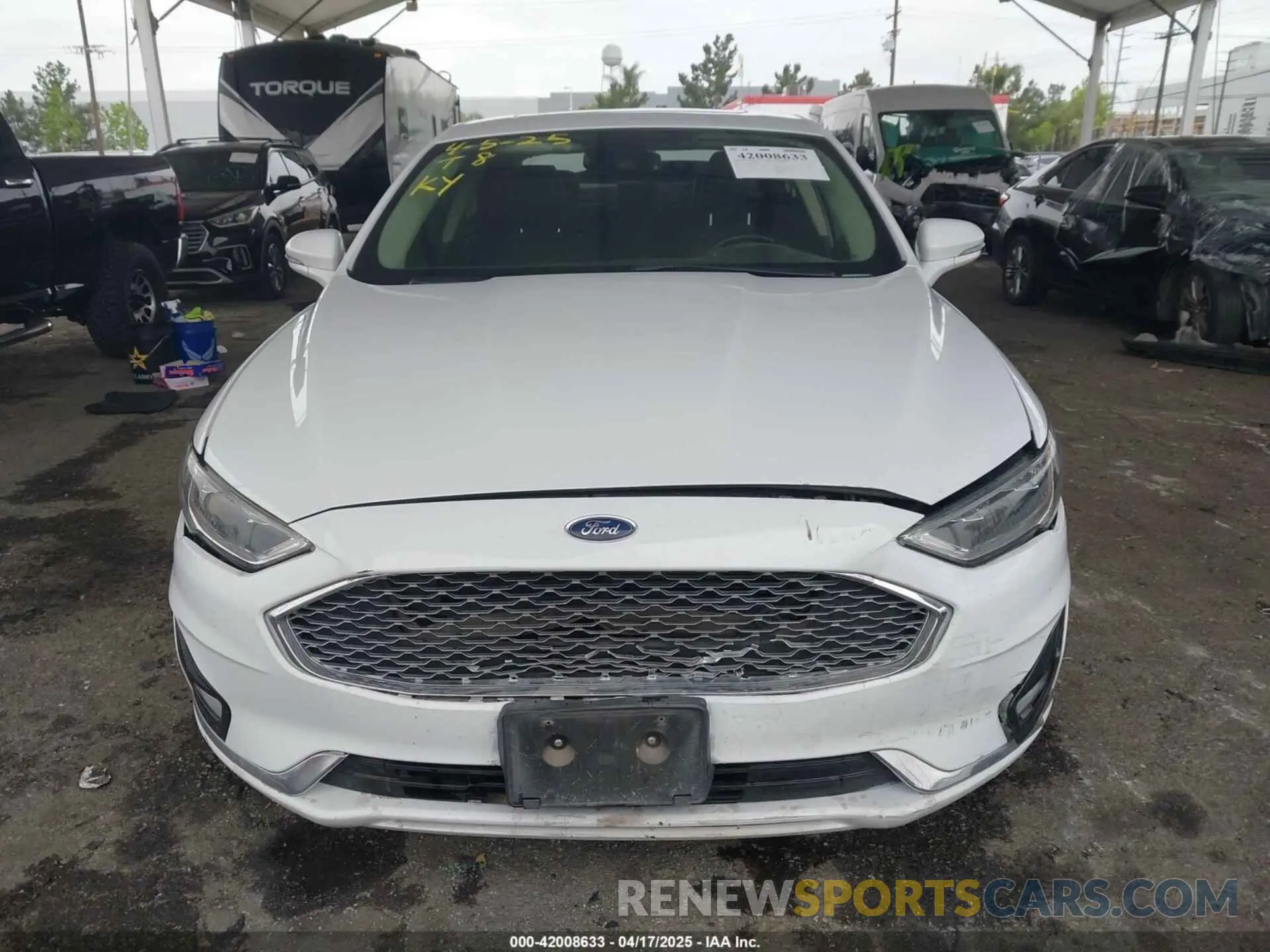 12 fotografías del automóvil dañado 3FA6P0K90KR236674 FORD FUSION 2019
