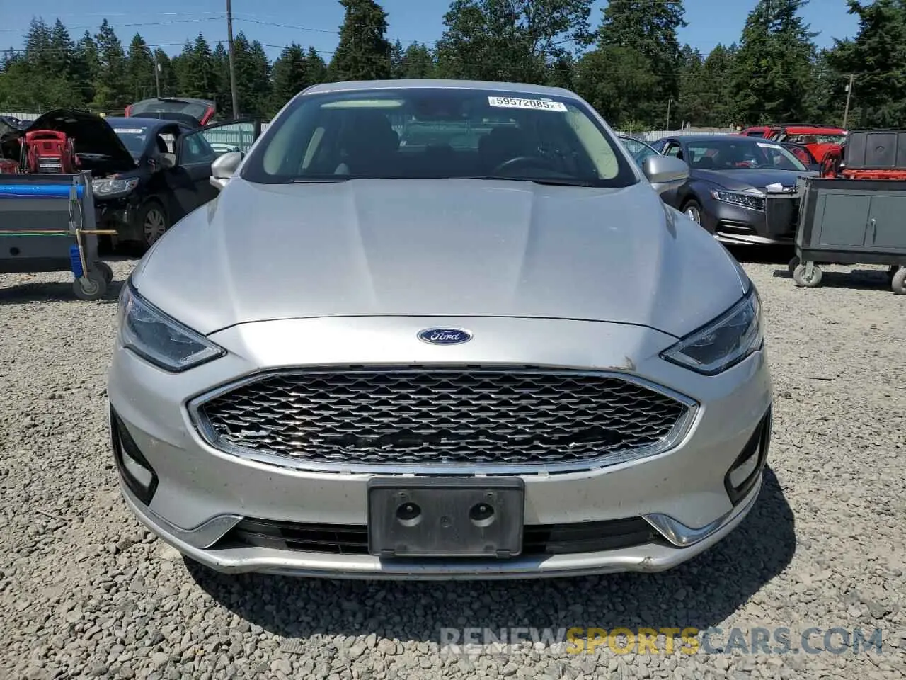 5 fotografías del automóvil dañado 3FA6P0K90KR271280 FORD FUSION 2019
