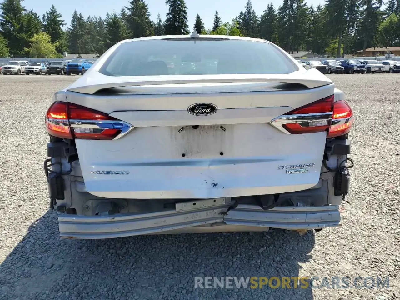 6 fotografías del automóvil dañado 3FA6P0K90KR271280 FORD FUSION 2019