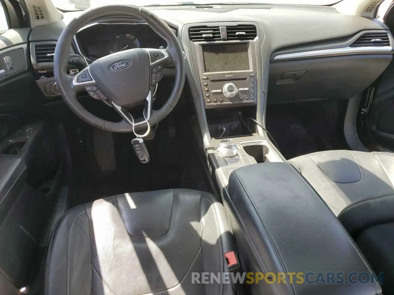 8 fotografías del automóvil dañado 3FA6P0K97KR121781 FORD FUSION 2019