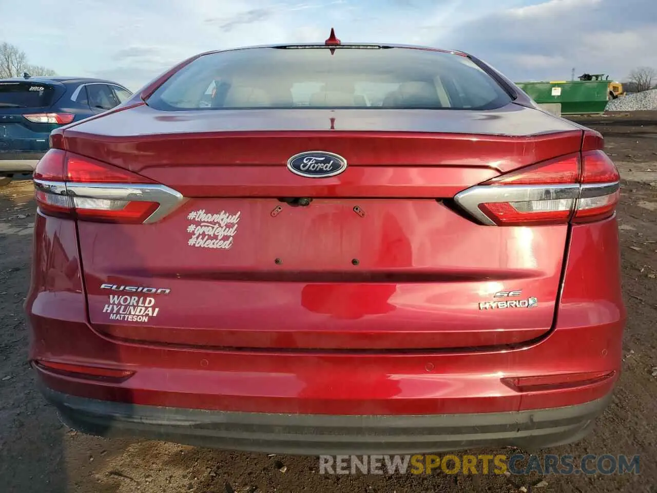 6 fotografías del automóvil dañado 3FA6P0LU1KR187648 FORD FUSION 2019
