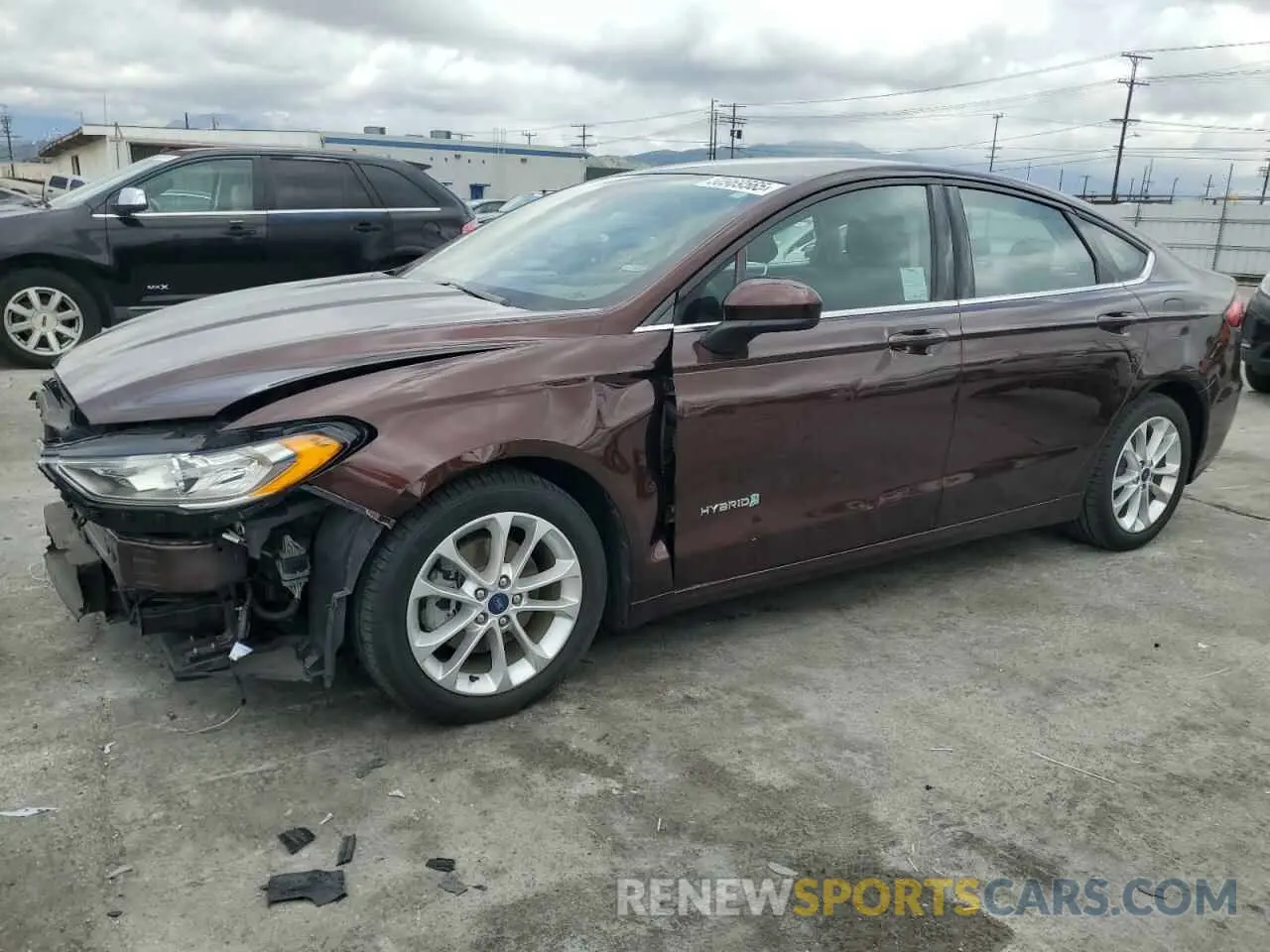 1 fotografías del automóvil dañado 3FA6P0LU5KR174496 FORD FUSION 2019