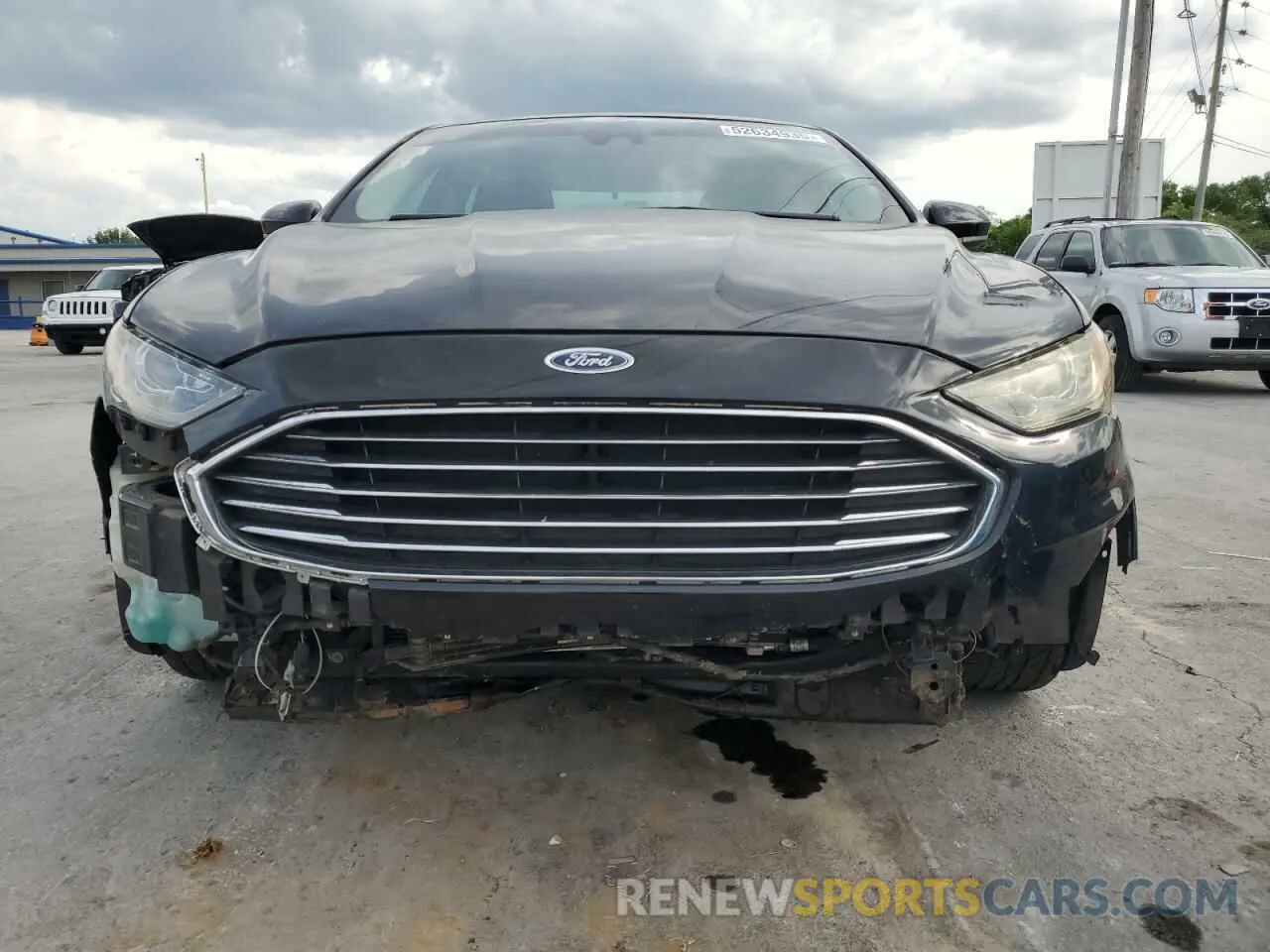 5 fotografías del automóvil dañado 3FA6P0LUXKR243750 FORD FUSION 2019