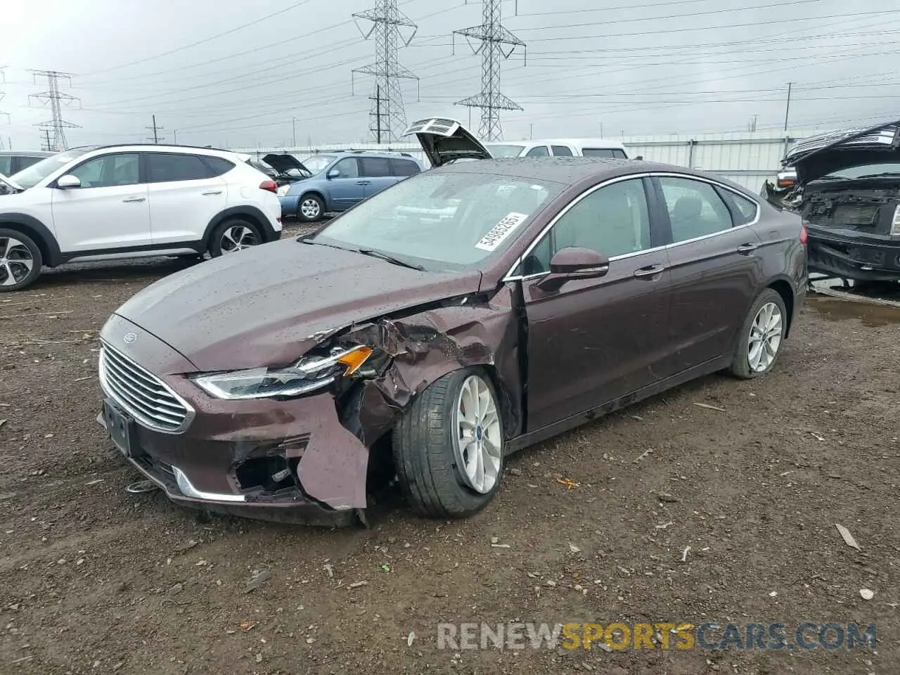 1 fotografías del automóvil dañado 3FA6P0MU3KR137395 FORD FUSION 2019