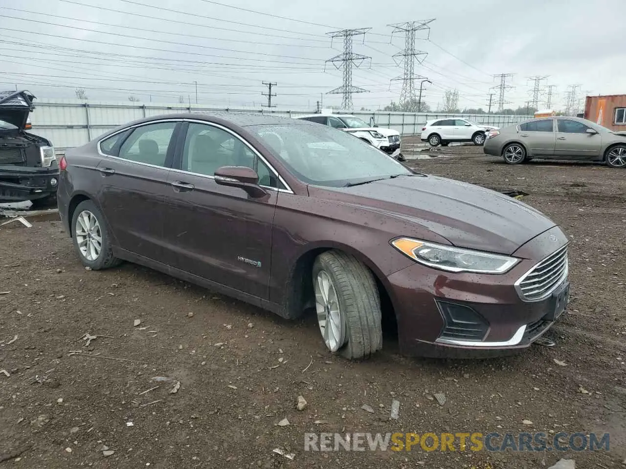 4 fotografías del automóvil dañado 3FA6P0MU3KR137395 FORD FUSION 2019