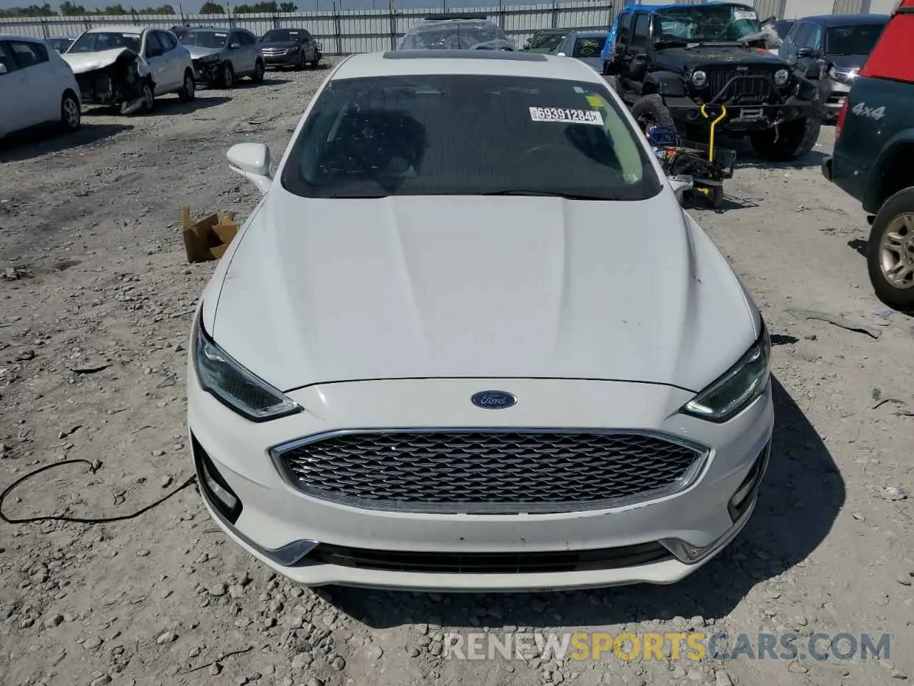 5 fotografías del automóvil dañado 3FA6P0RU5KR277649 FORD FUSION 2019