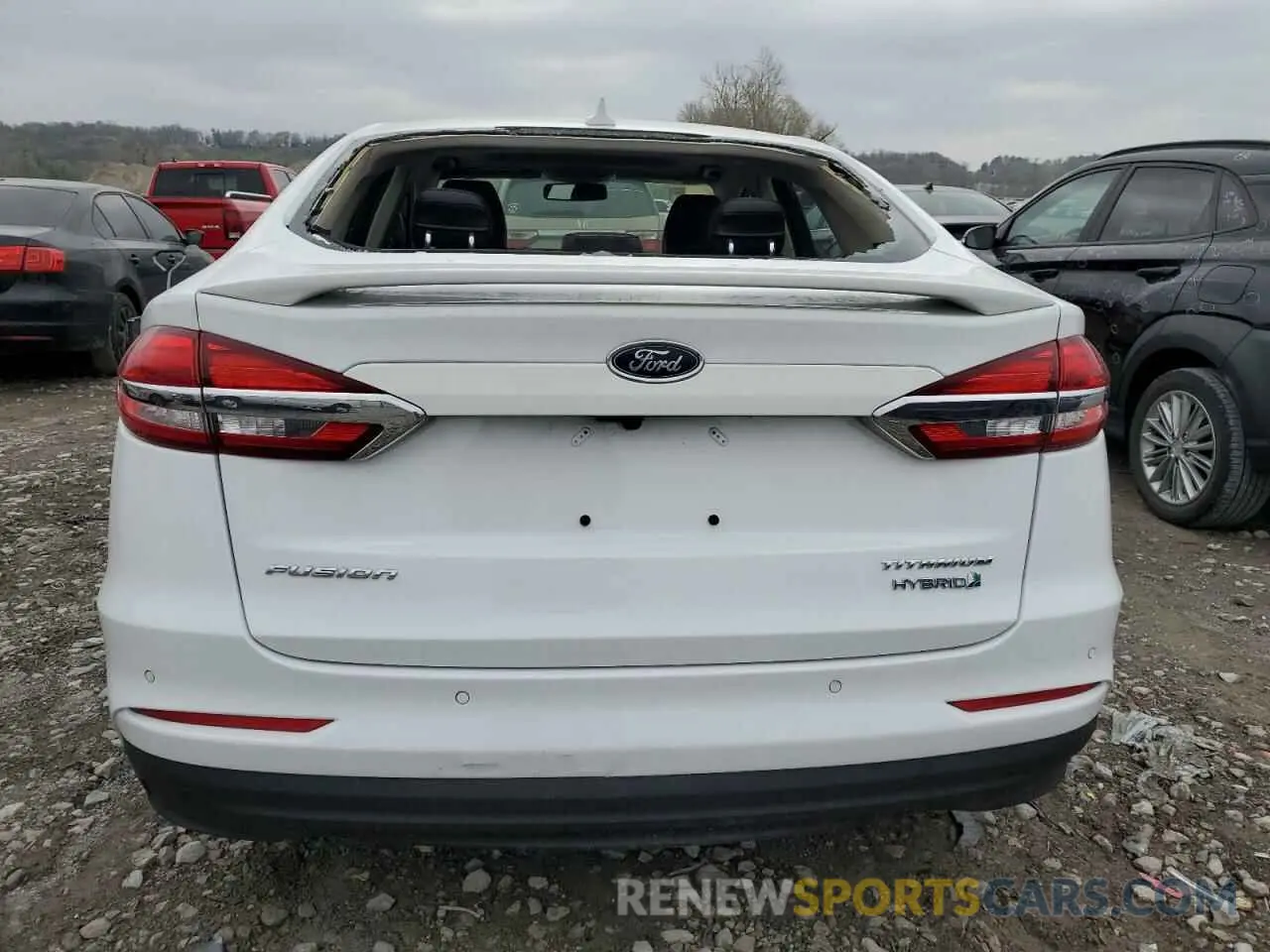 6 fotografías del automóvil dañado 3FA6P0RU6KR182386 FORD FUSION 2019