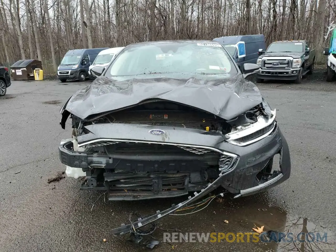 5 fotografías del automóvil dañado 3FA6P0RU8KR257573 FORD FUSION 2019