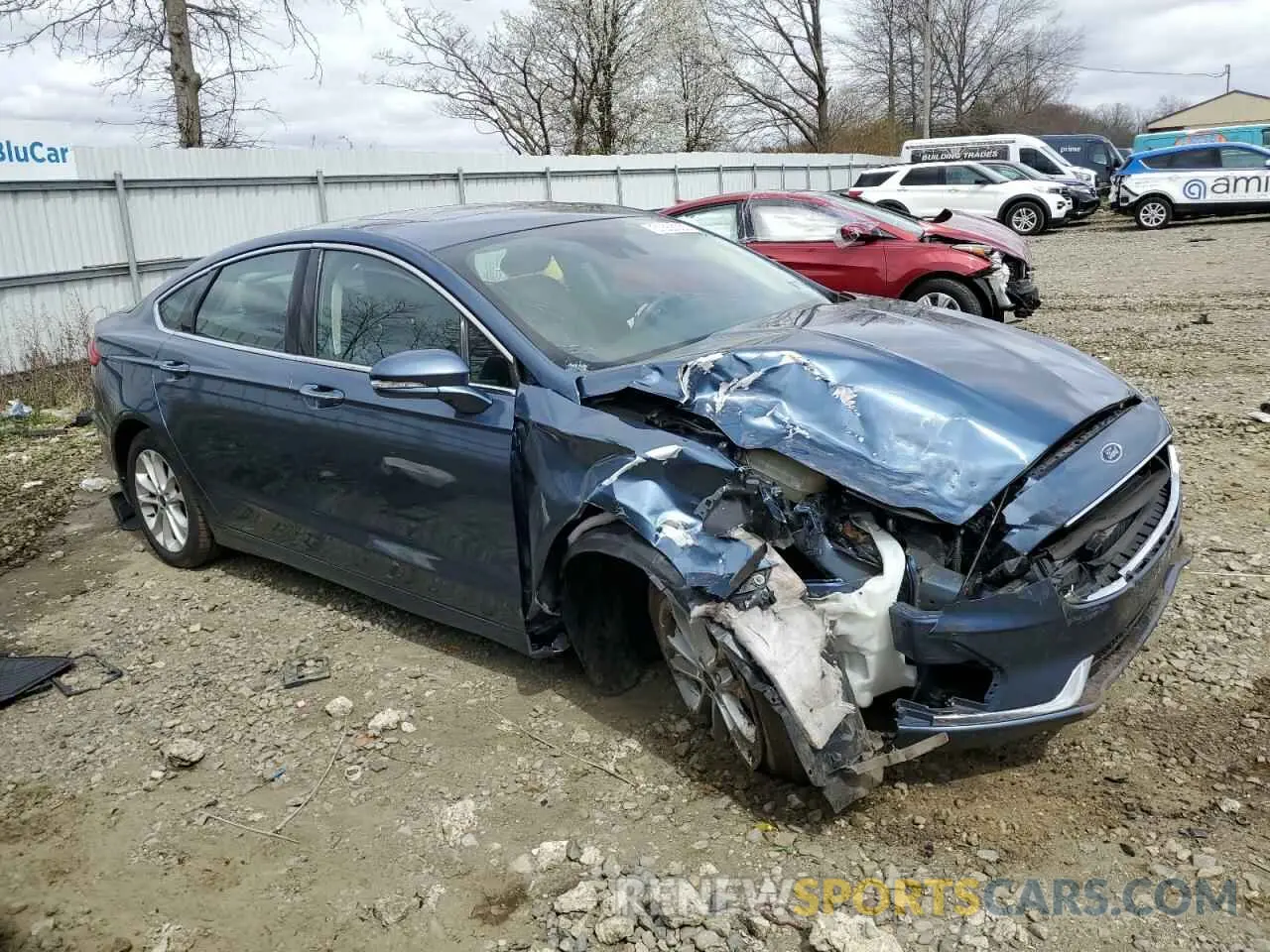 4 fotografías del automóvil dañado 3FA6P0SU6KR146448 FORD FUSION 2019