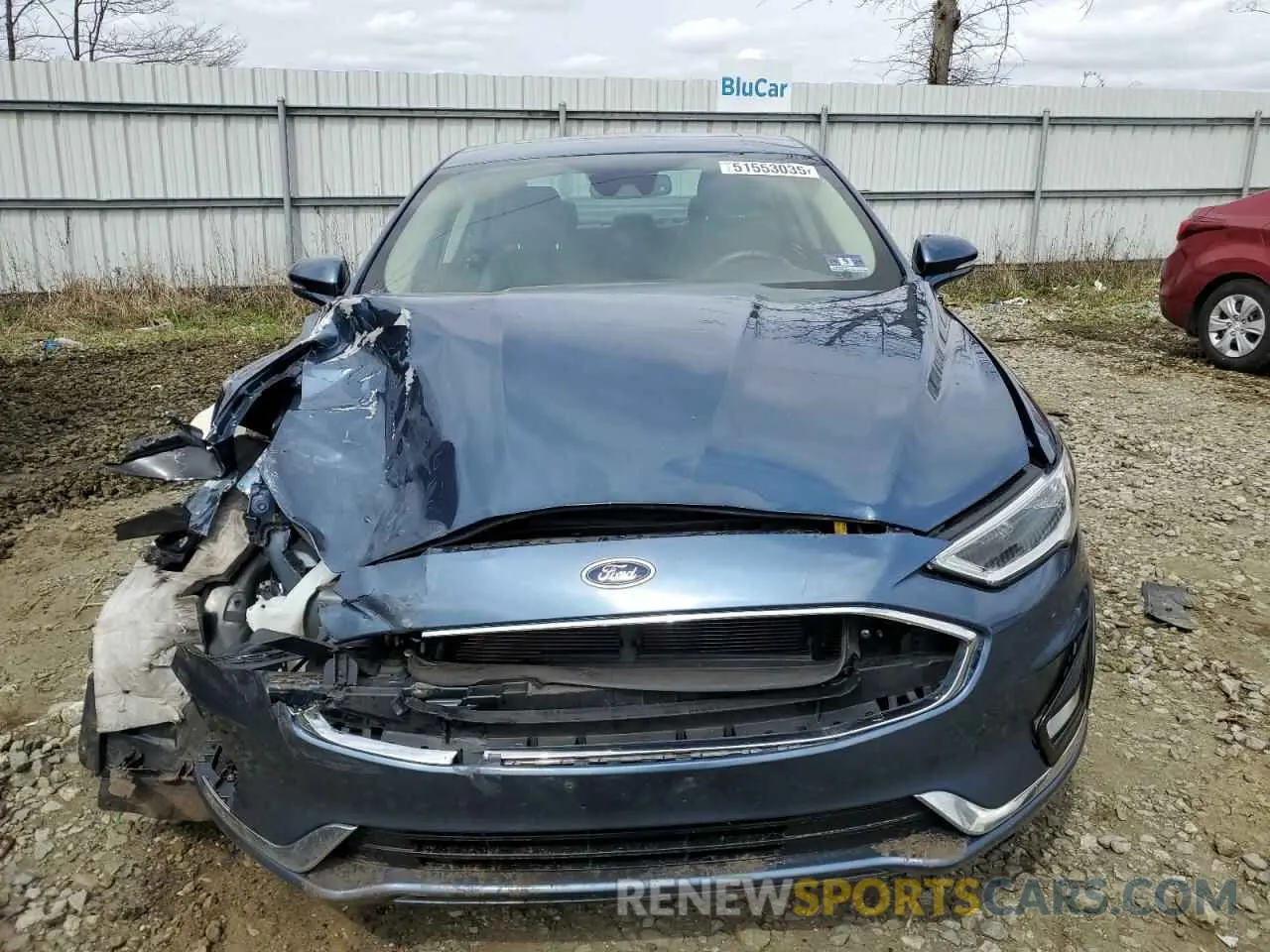 5 fotografías del automóvil dañado 3FA6P0SU6KR146448 FORD FUSION 2019