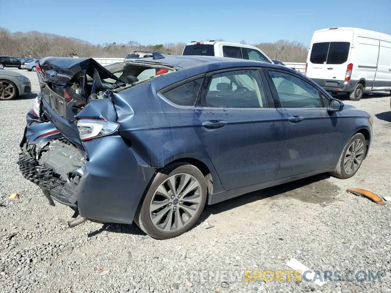 3 fotografías del automóvil dañado 3FA6P0T90KR260360 FORD FUSION 2019