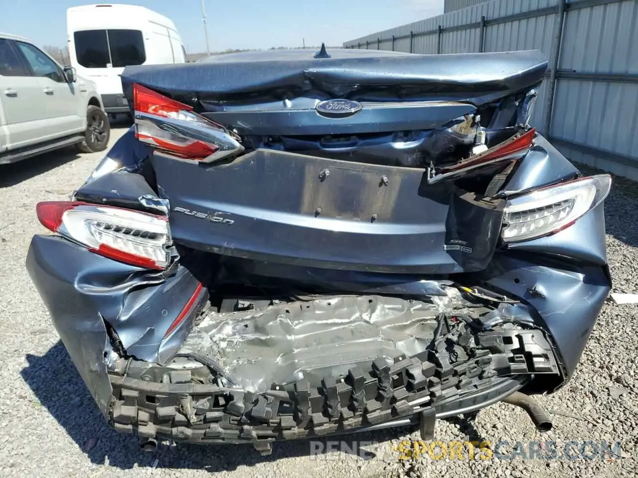 6 fotografías del automóvil dañado 3FA6P0T90KR260360 FORD FUSION 2019