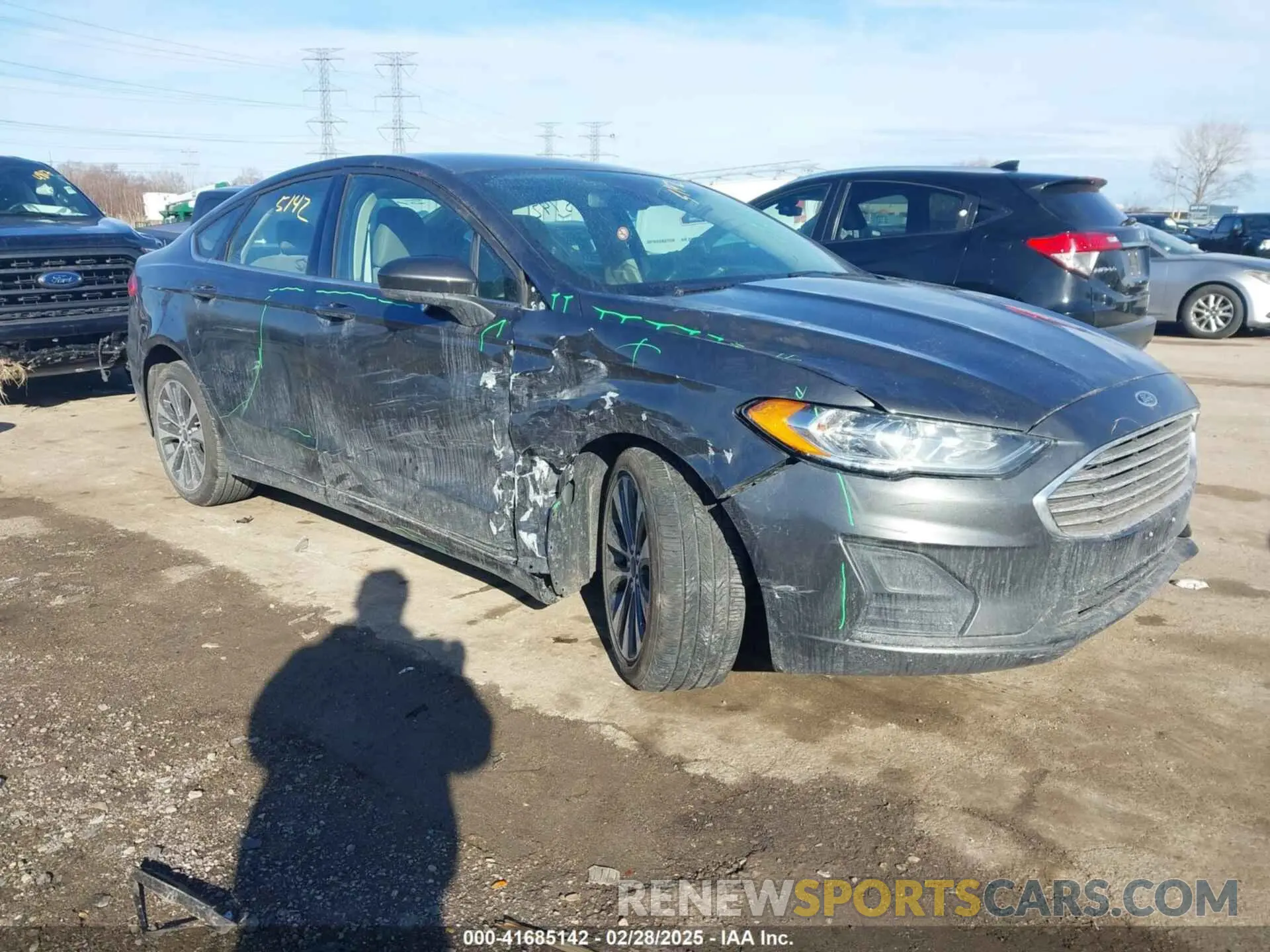 1 fotografías del automóvil dañado 3FA6P0T93KR183239 FORD FUSION 2019