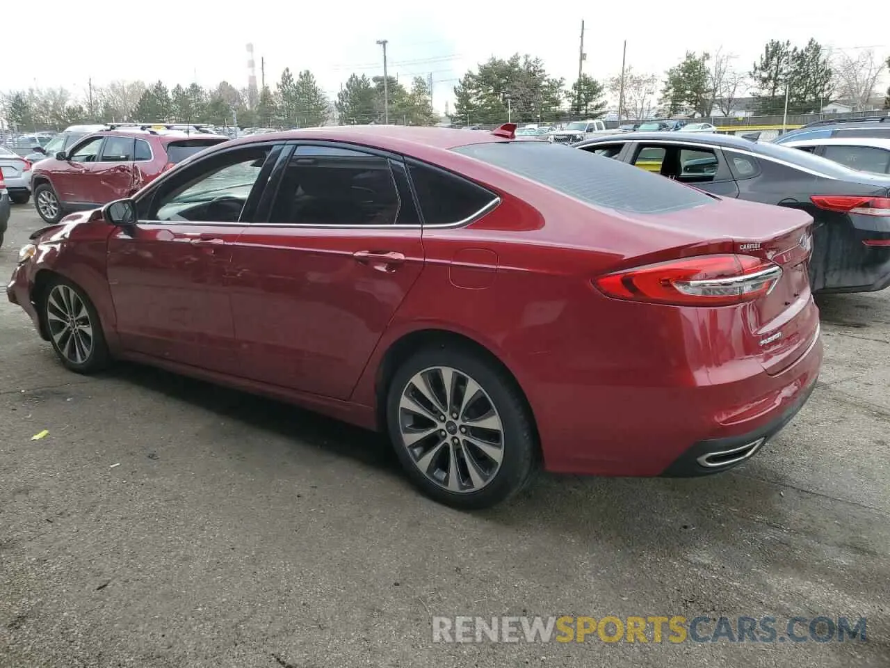 2 fotografías del automóvil dañado 3FA6P0T96KR268673 FORD FUSION 2019