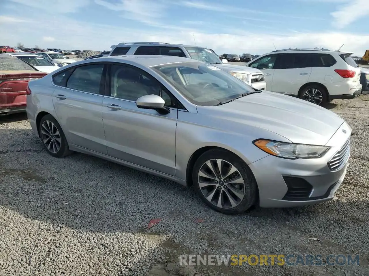 4 fotografías del automóvil dañado 3FA6P0T99KR237983 FORD FUSION 2019