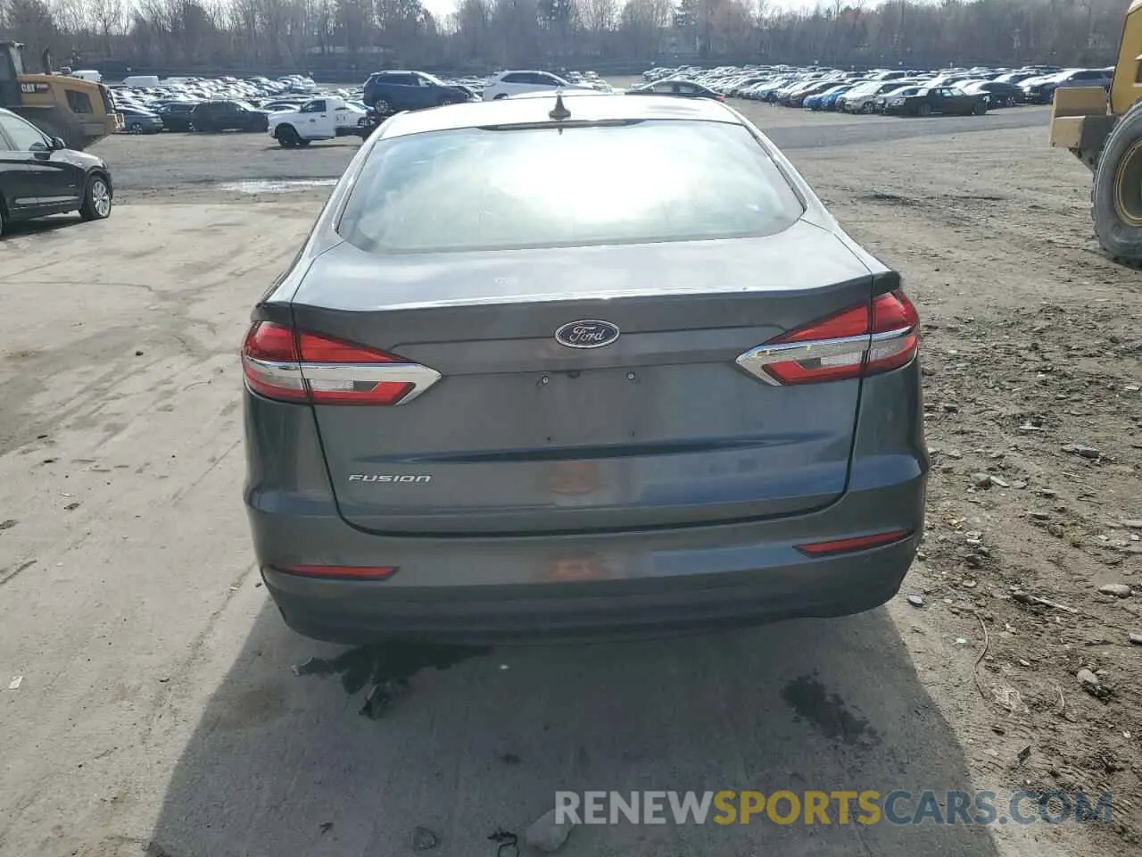 6 fotografías del automóvil dañado 3FA6P0G77LR118517 FORD FUSION 2020
