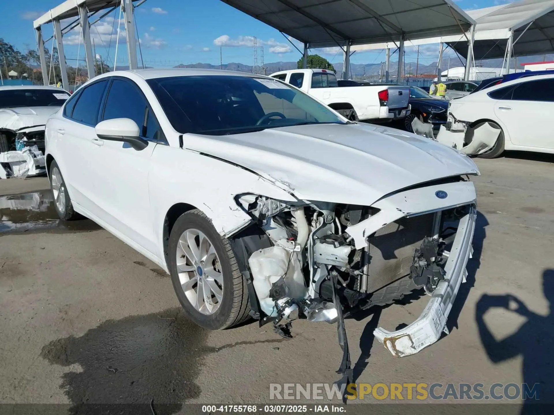 1 fotografías del automóvil dañado 3FA6P0H70LR155746 FORD FUSION 2020
