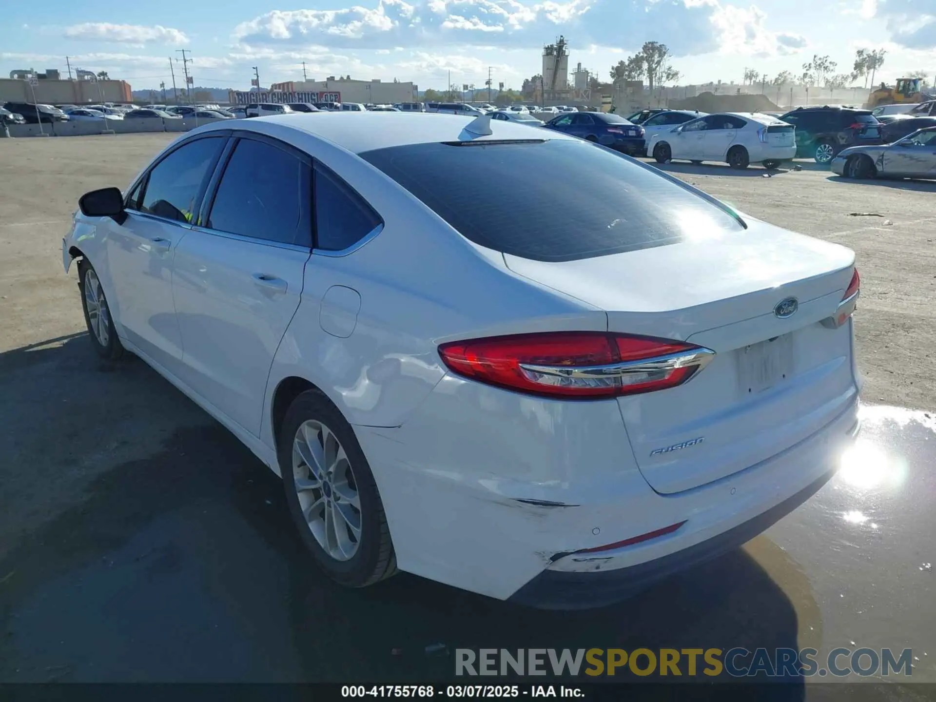 3 fotografías del automóvil dañado 3FA6P0H70LR155746 FORD FUSION 2020