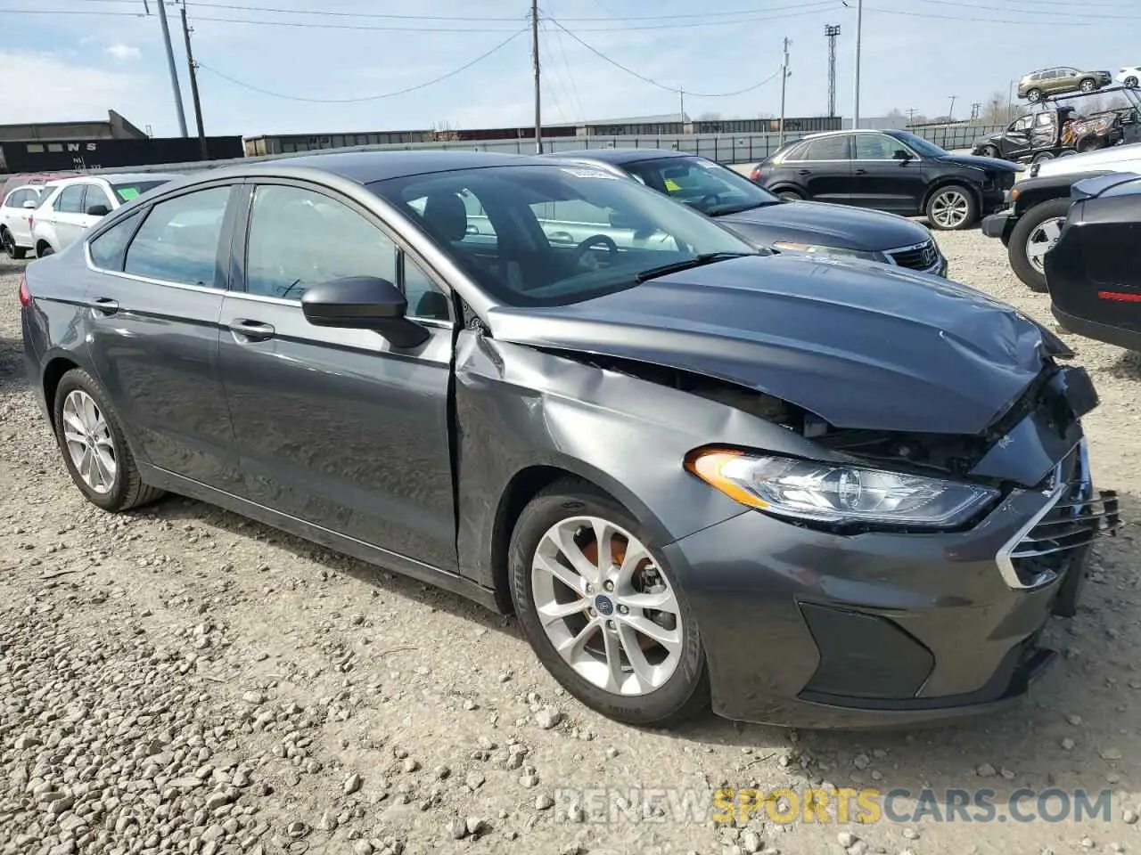 4 fotografías del automóvil dañado 3FA6P0H70LR240229 FORD FUSION 2020